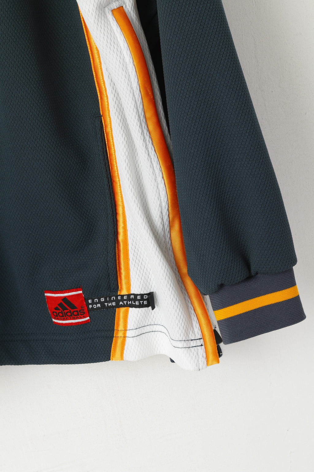 Adidas Men L Sweatshirt Navy Vintage Basketball '90 Retro Full Zipper Athletic Track Top