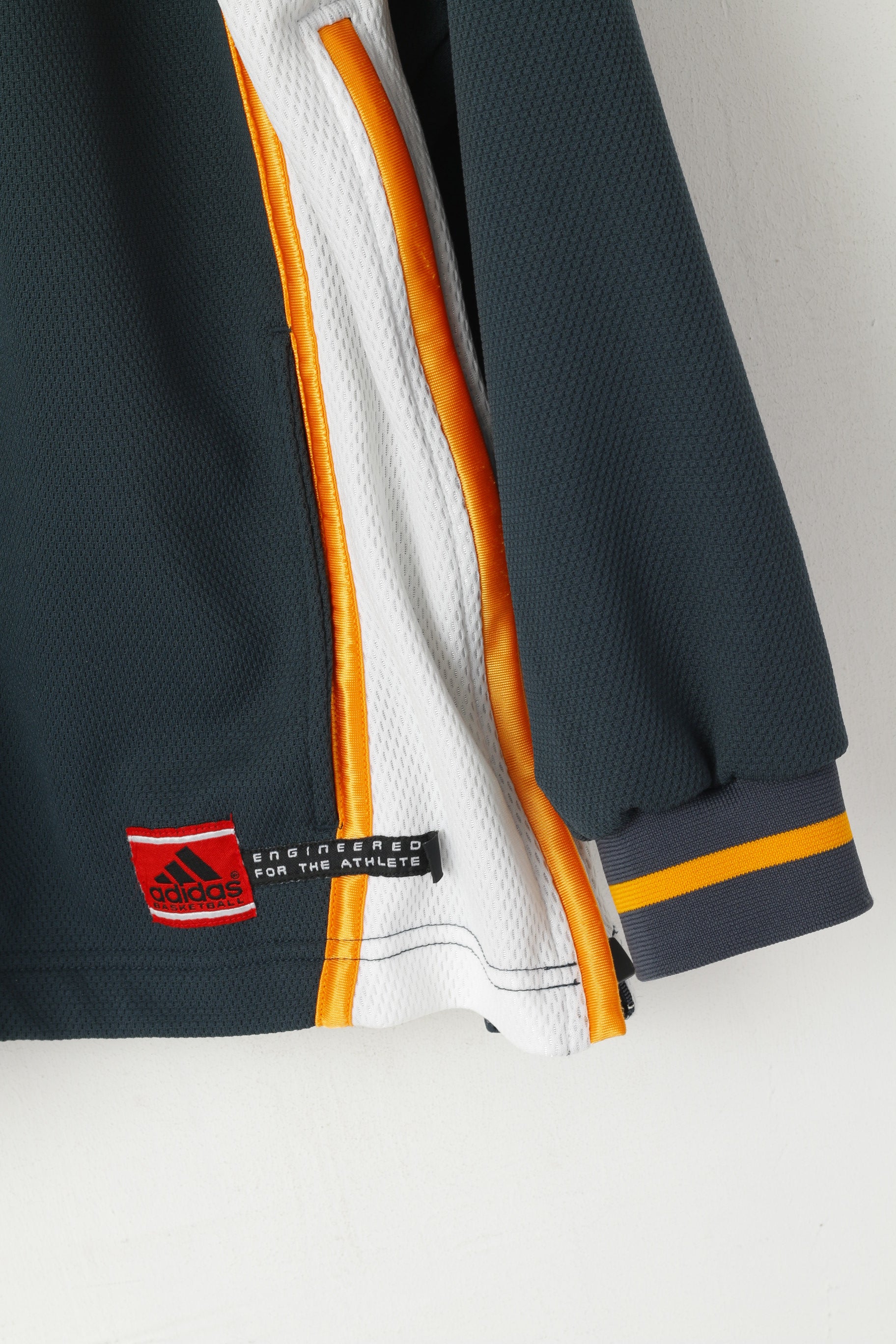 Adidas Men L Sweatshirt Navy Vintage Basketball '90 Retro Full Zipper Athletic Track Top