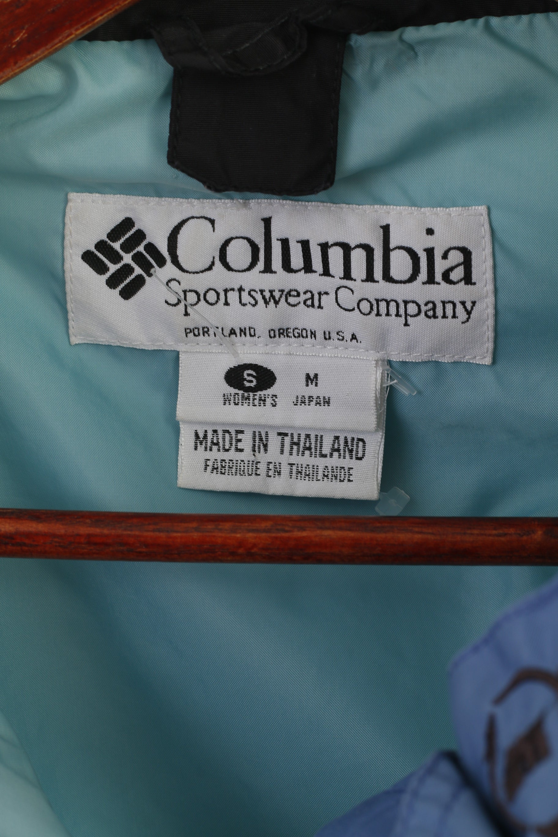 Columbia Sportswear Women S Jacket Blue Vintage Bomber Nylon Waterproof Top