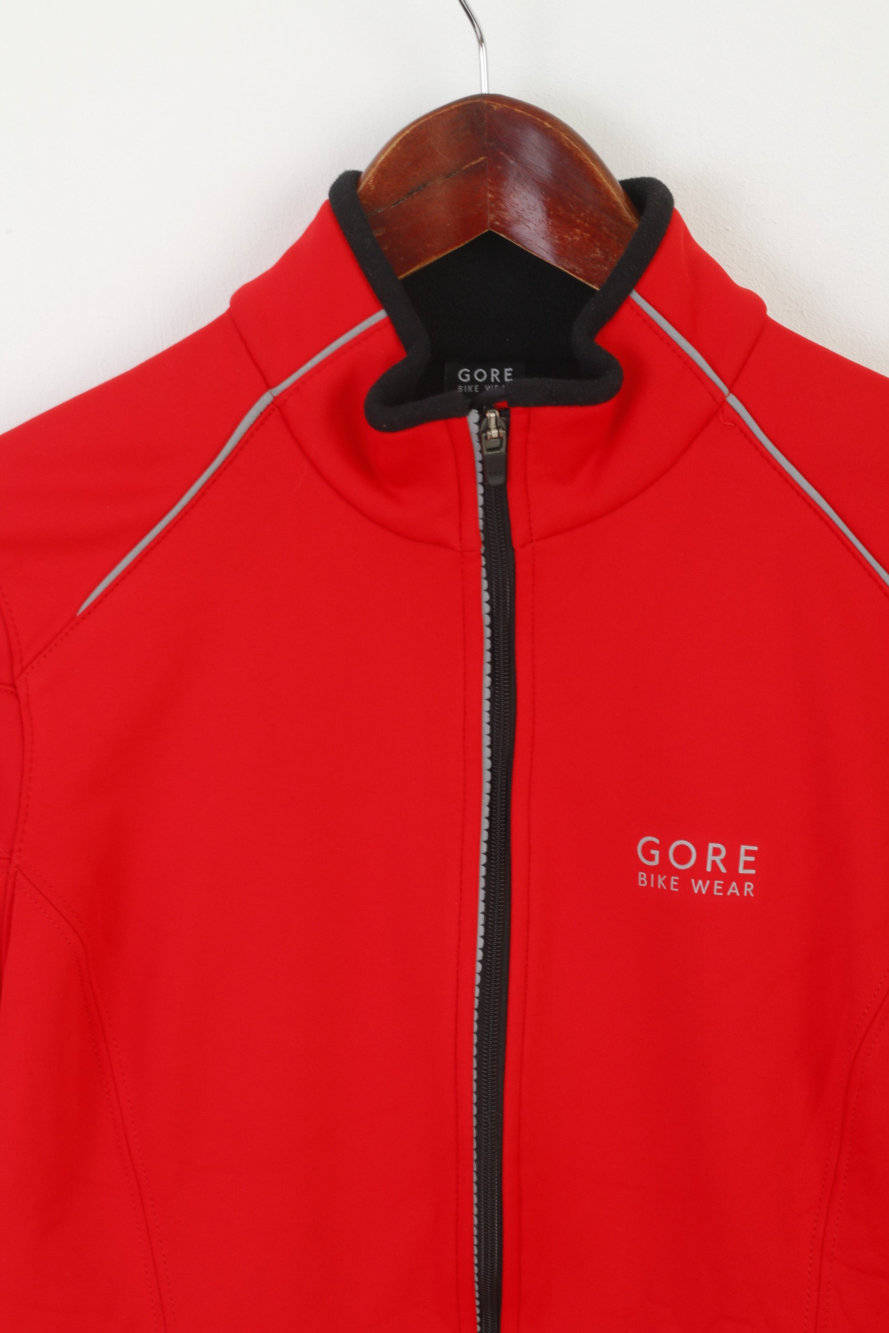 Gore Bike Wear Women 36 S Jacket Red Soft Shell Windstopper Zip Up Cycling Top
