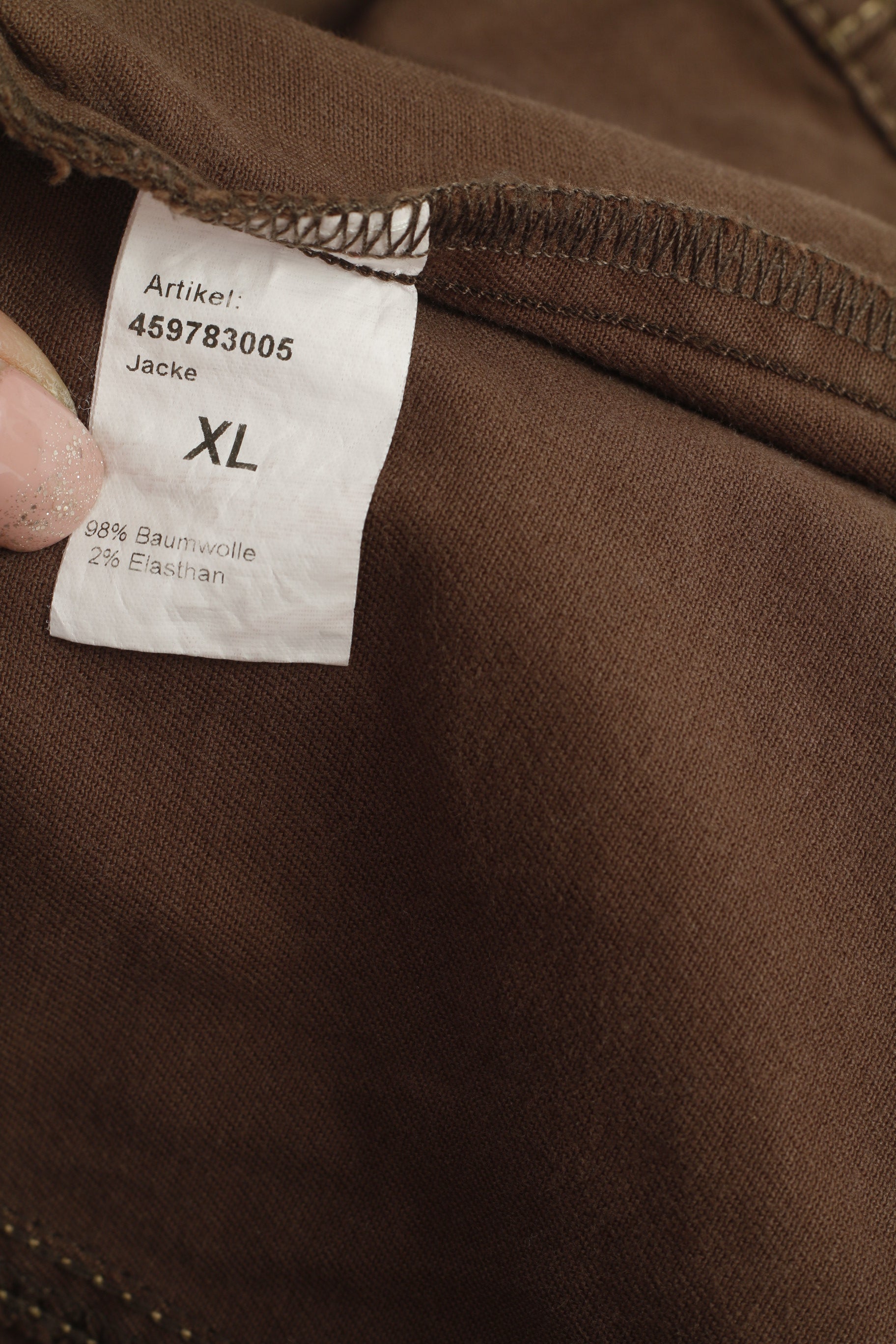 Wissmach Collection Women XL Jacket Brown Cotton Retro Stretch Classic Top