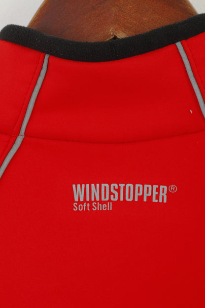 Giacca Gore Bike Wear da donna 36 S. Top da ciclismo rosso Soft Shell Windstopper con cerniera