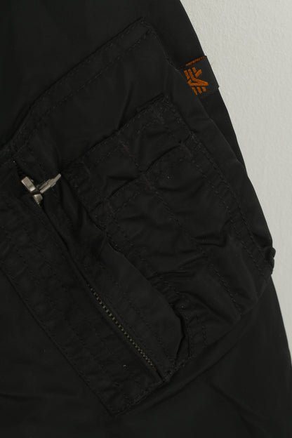 Retrospect Full Zipper XL Jacket Industries Military Alpha – Men Black Nylon Bo Clothes Inc