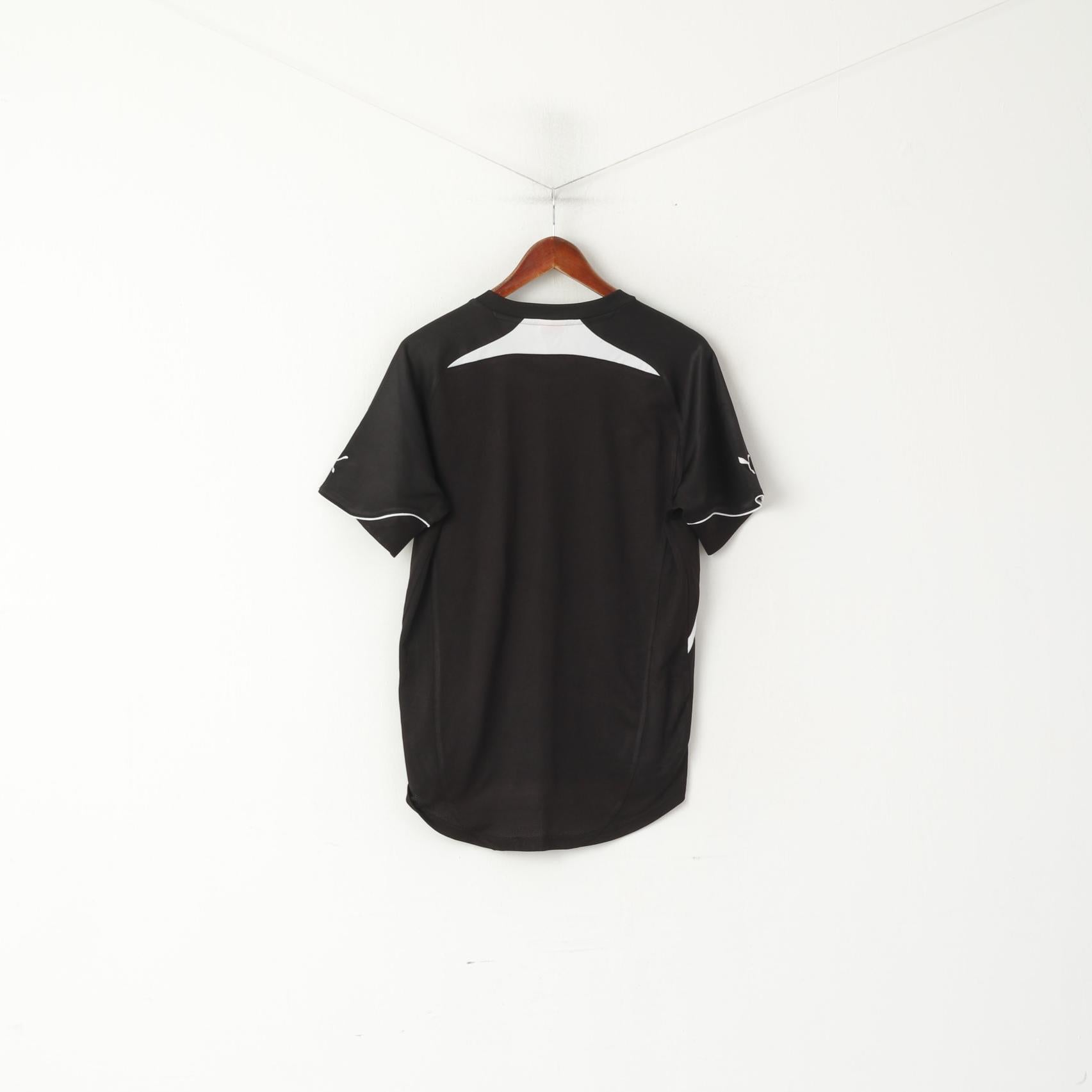 Maglia Puma da uomo L nera Newcaste United Football Club Sportswear Jersey Maglia da calcio