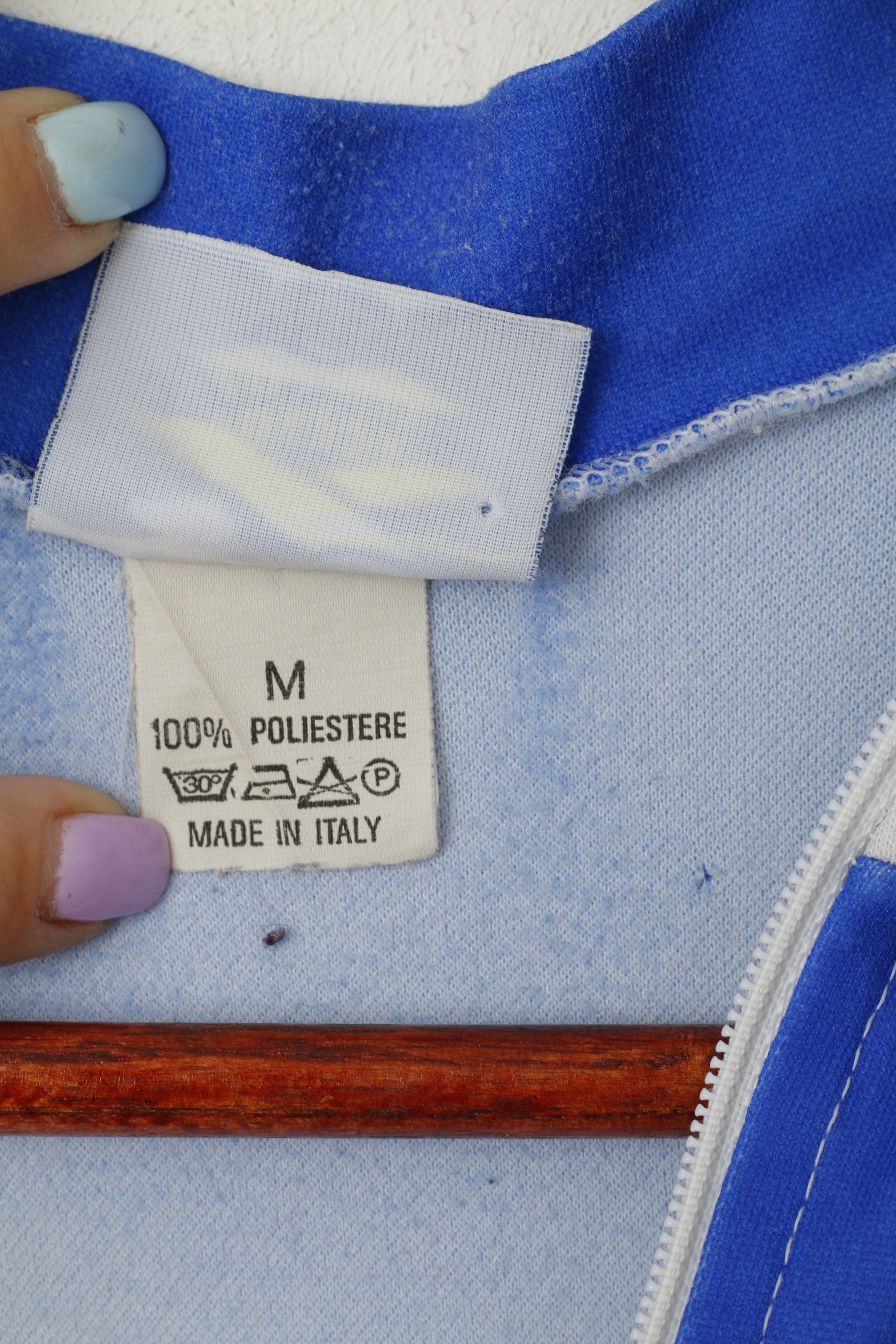 Sherpa Men M Cycling Shirt Blue Vintage Hervis Sports SK Voest Retro Bike Top