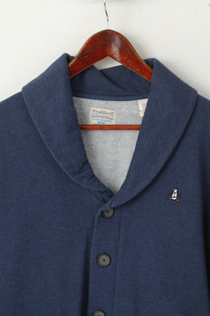 Original Penguin Men S Sweatshirt Navy Cotton Plain Logo Casual Blazer Top