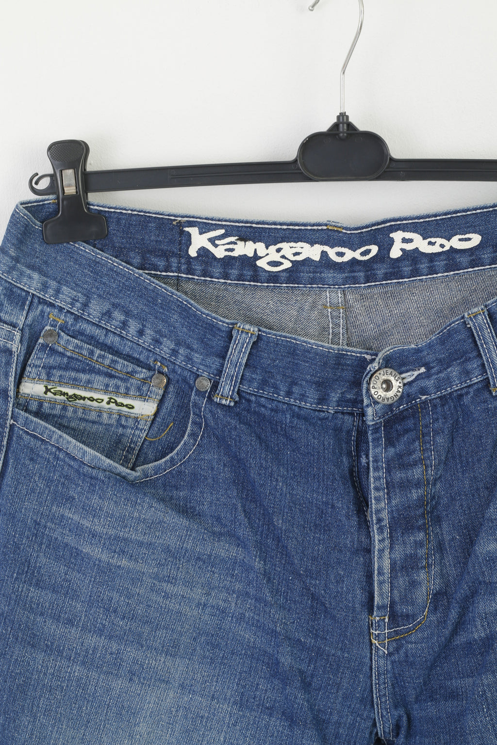 Kangaroo Poo Men 36 Jeans Trousers Blue Denim Cotton Vintage Casual Vintage Pants