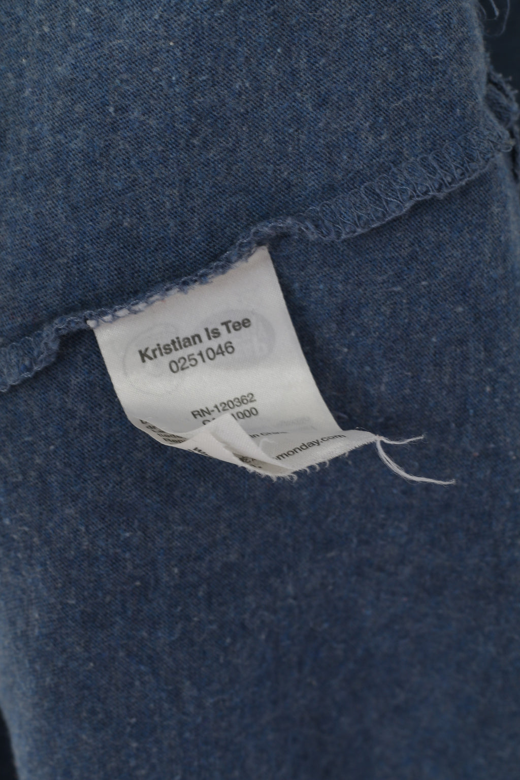 Cheap Monday Men S Long Sleeved Shirt Blue Cotton Plain Kristian Is Tee Top