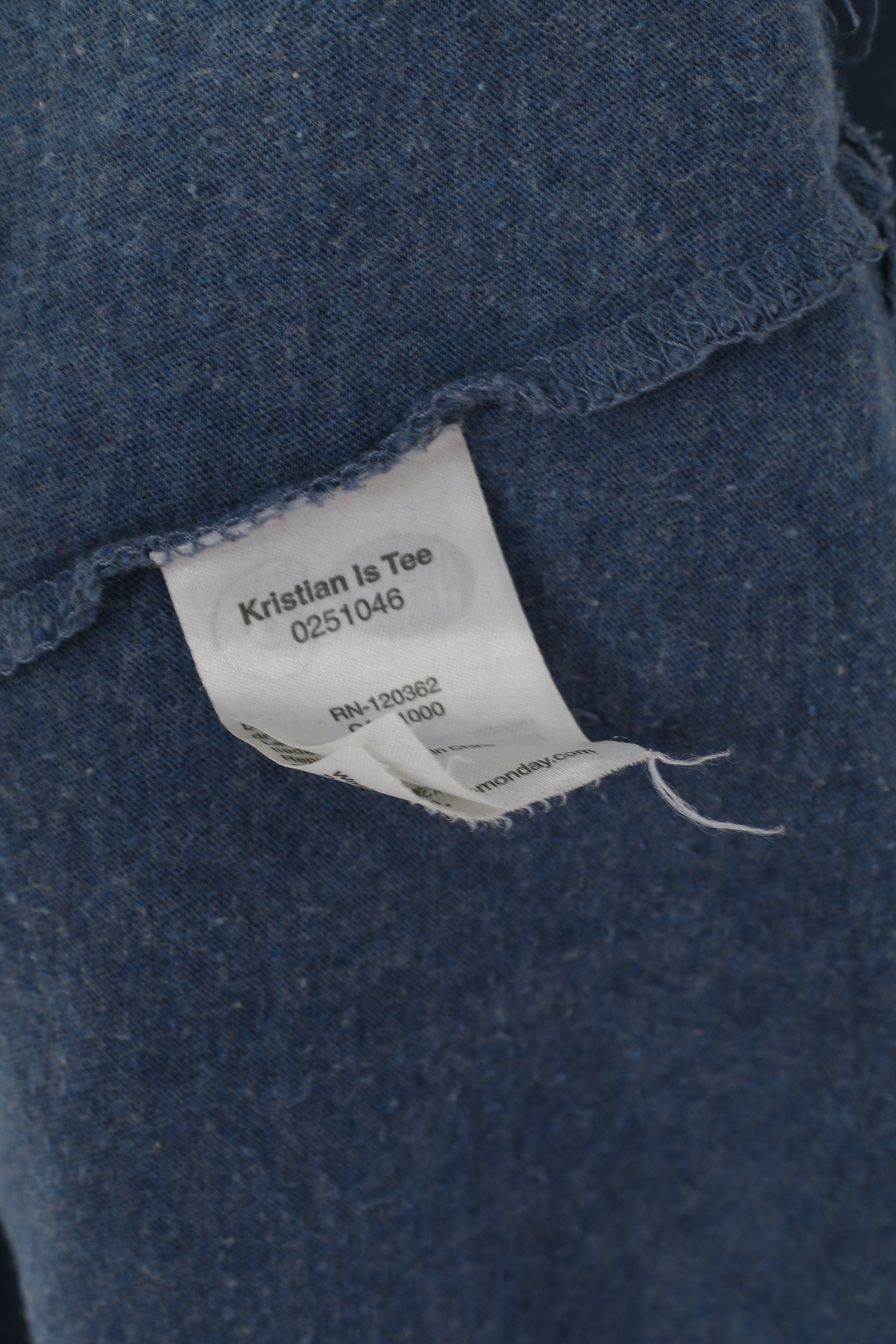 Cheap Monday Men S Long Sleeved Shirt Blue Cotton Plain Kristian Is Tee Top