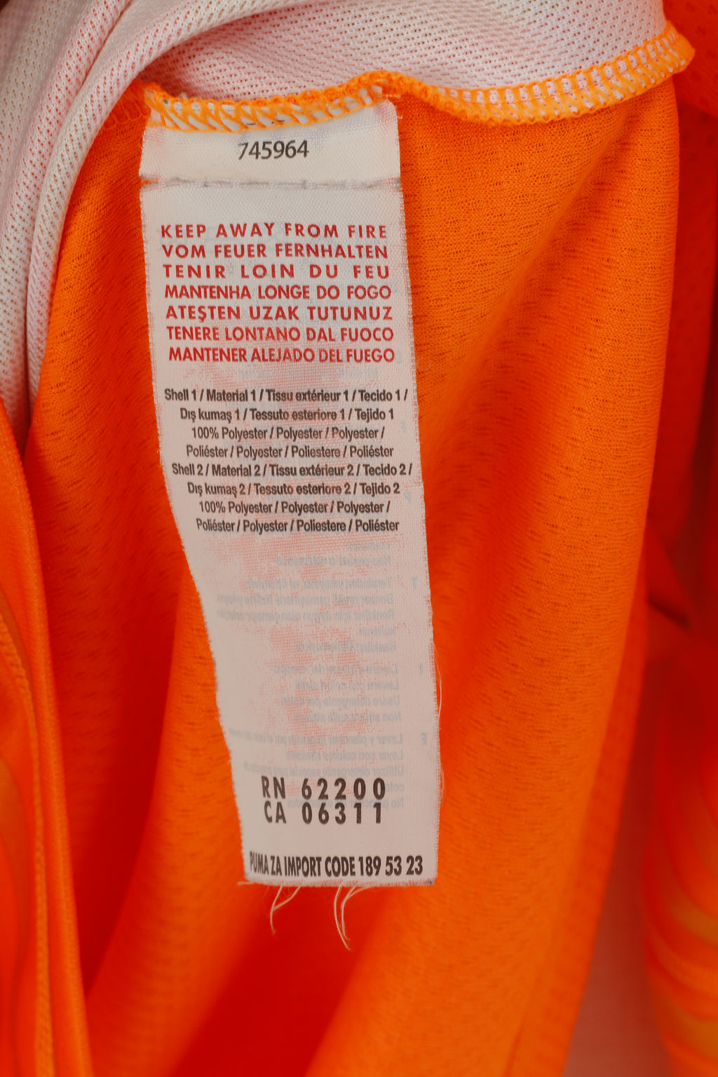 Puma Newcastle United Hommes S Chemise Orange Néon Football #1 Anderson Jersey Haut