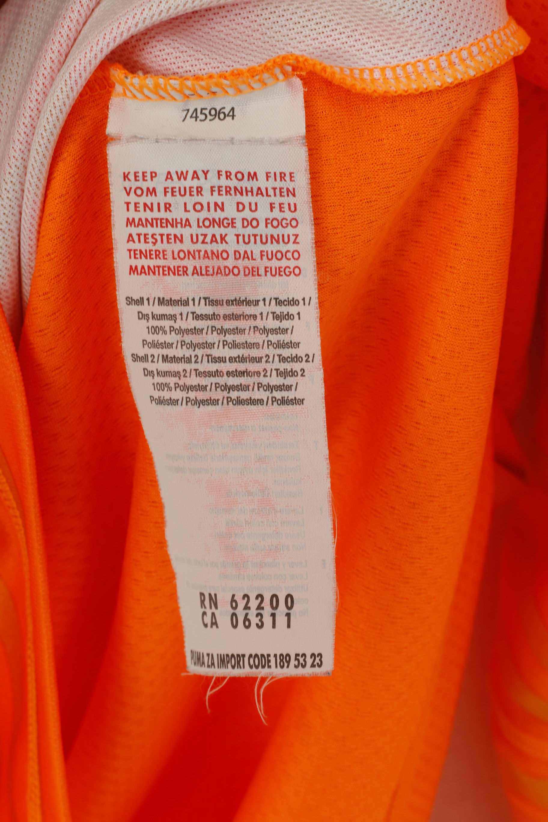 Puma Newcastle United Hommes S Chemise Orange Néon Football #1 Anderson Jersey Haut