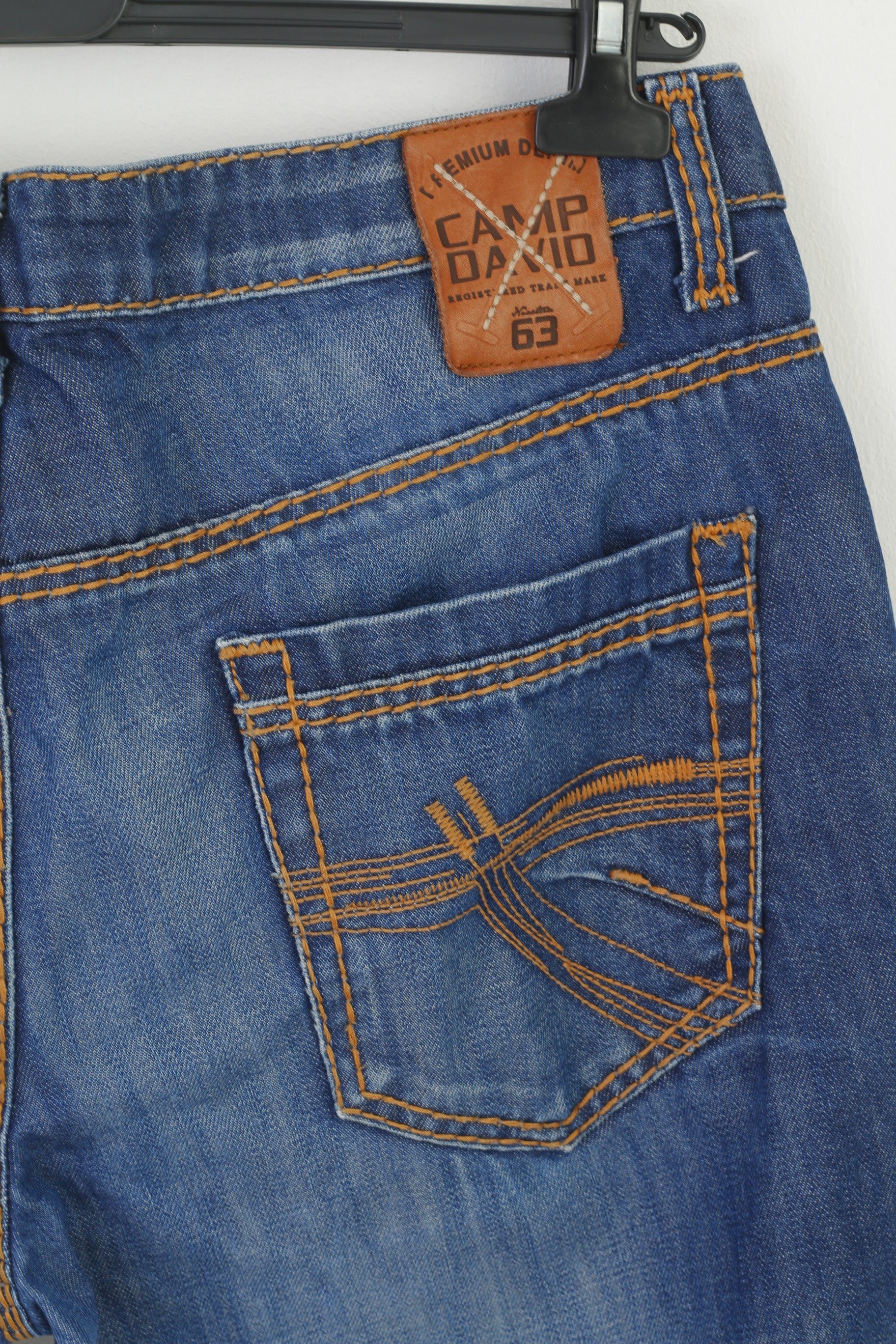 neu angekommen Camp David Trousers Cotton Straight P Navy Men Jeans Clothes – Long Leg Retrospect 36 Denim