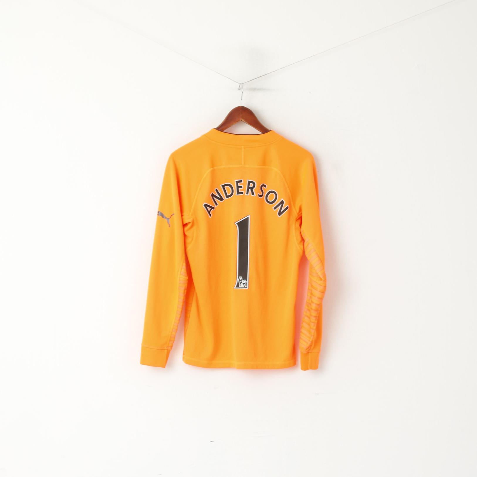 Puma Newcastle United Hommes S Chemise Orange Néon Football #1 Anderson Jersey Haut