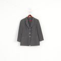 Vittoria Verani Femme 20 50 XXL Veste Gris Laine Vierge Cachemire vintage Blazer