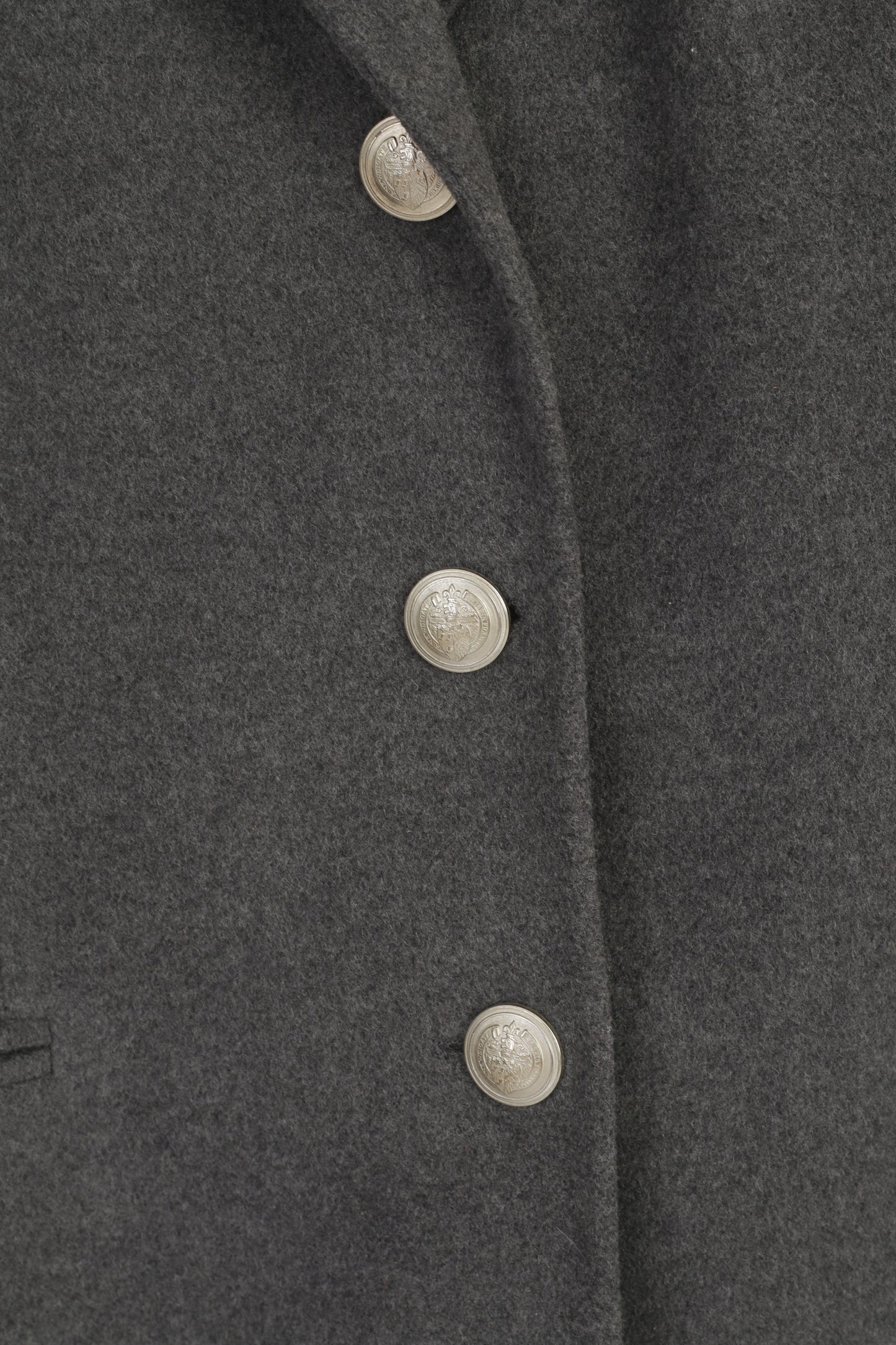 Vittoria Verani Women 20 50 XXL Jacket Grey Virgin Wool Cashmere Vintage Blazer