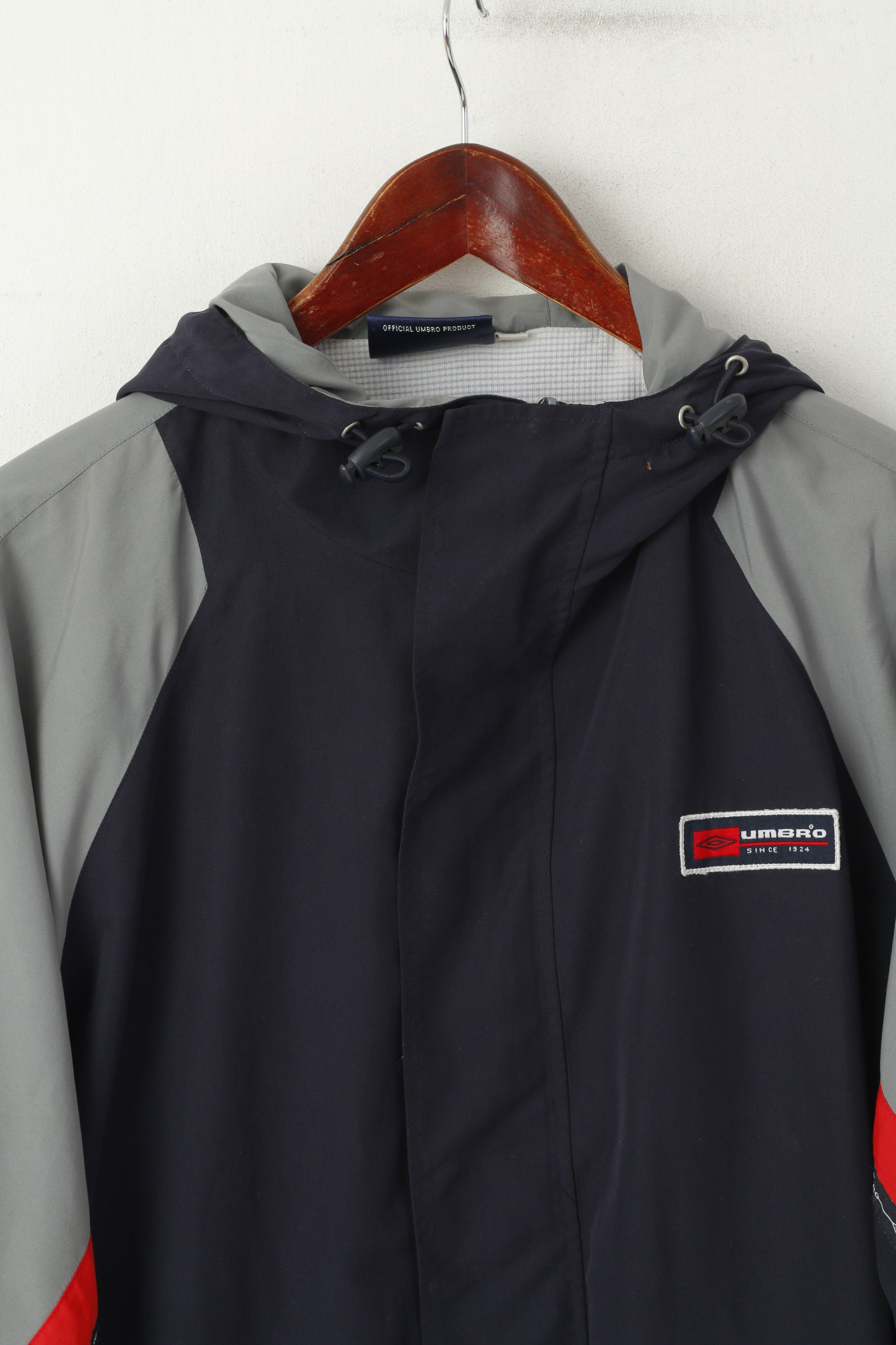 Umbro Giacca da uomo M Navy Sportswear Top sportivo leggero con cerniera e cappuccio