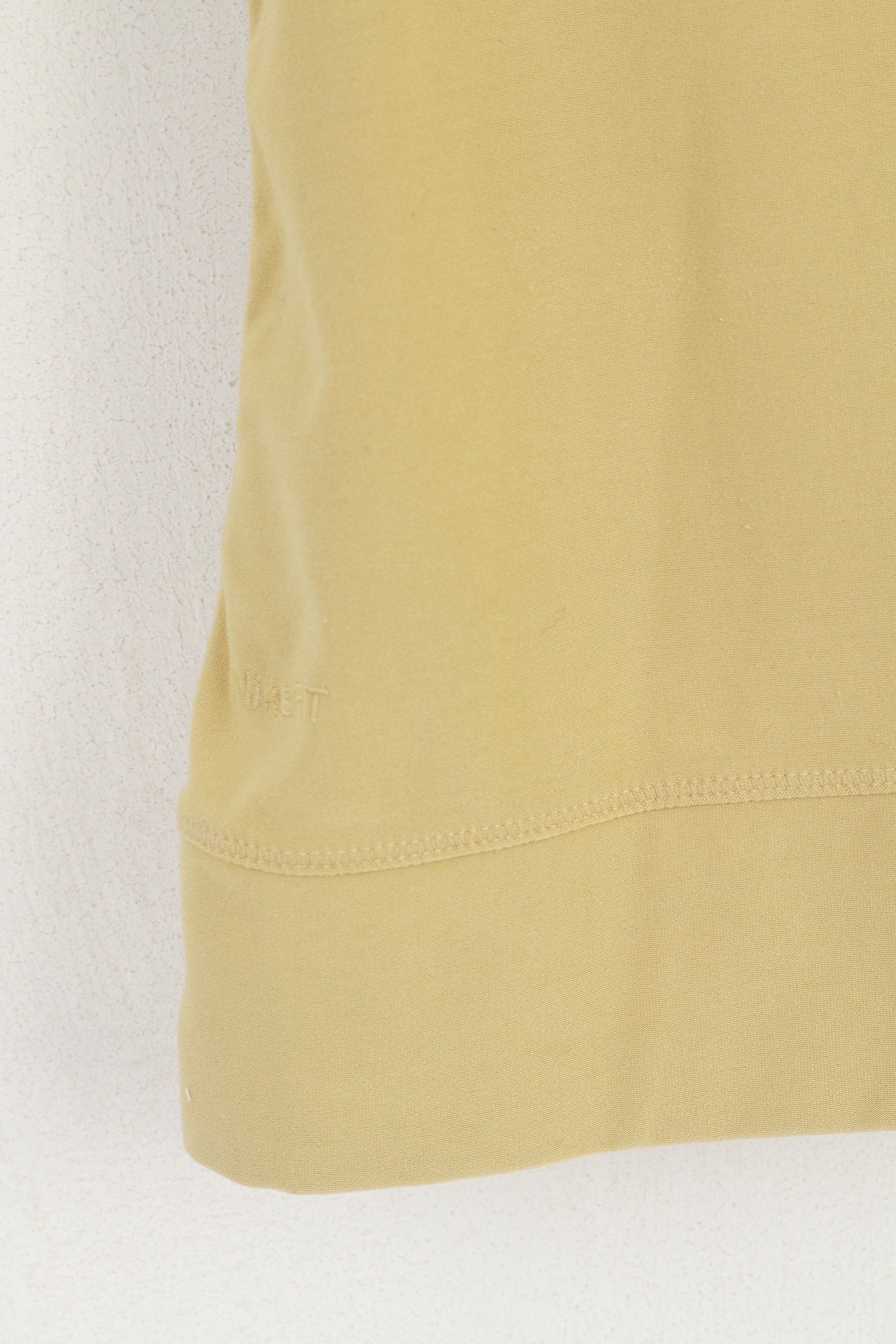 Nike Women M Shirt Tank Top Gold Fitness Sport Stretch Dri Fit Vest