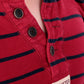Hollister Mens M T-Shirt Long Sleeve Red Cotton Striped - RetrospectClothes