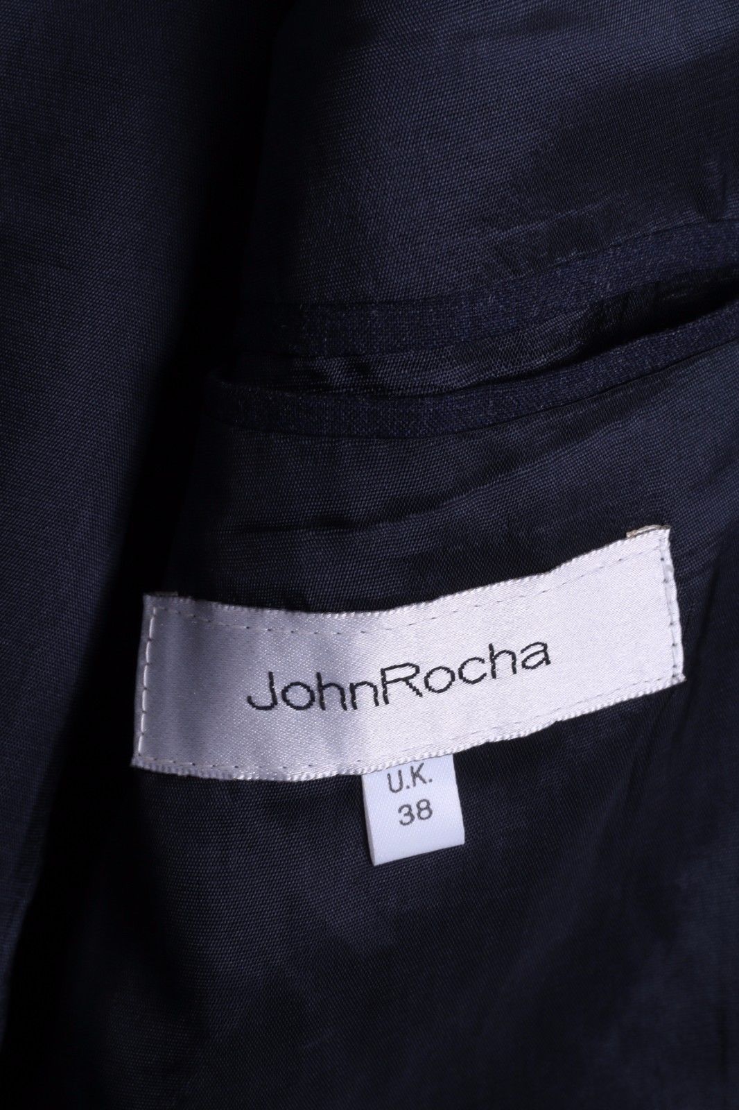 John Rocha Mens 38 S Blazer Jacket Wool Single Breasted Navy