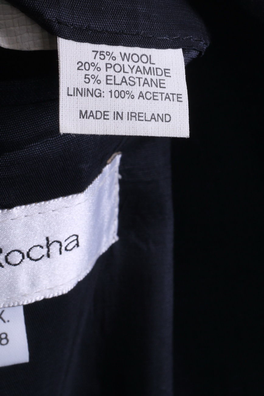 Giacca blazer da uomo 38 S John Rocha in lana monopetto blu scuro