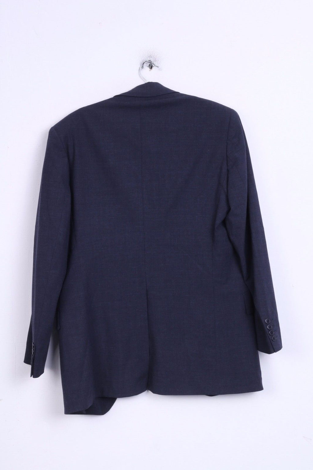 Giacca blazer da uomo 38 S John Rocha in lana monopetto blu scuro