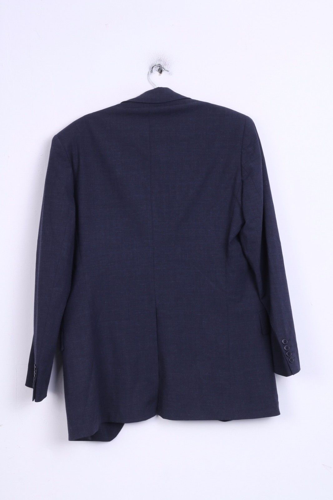 Giacca blazer da uomo 38 S John Rocha in lana monopetto blu scuro