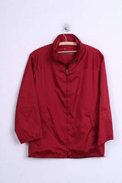 Giacca Strellson da donna 46 M rosso scuro con cappuccio nascosto Harrington casual