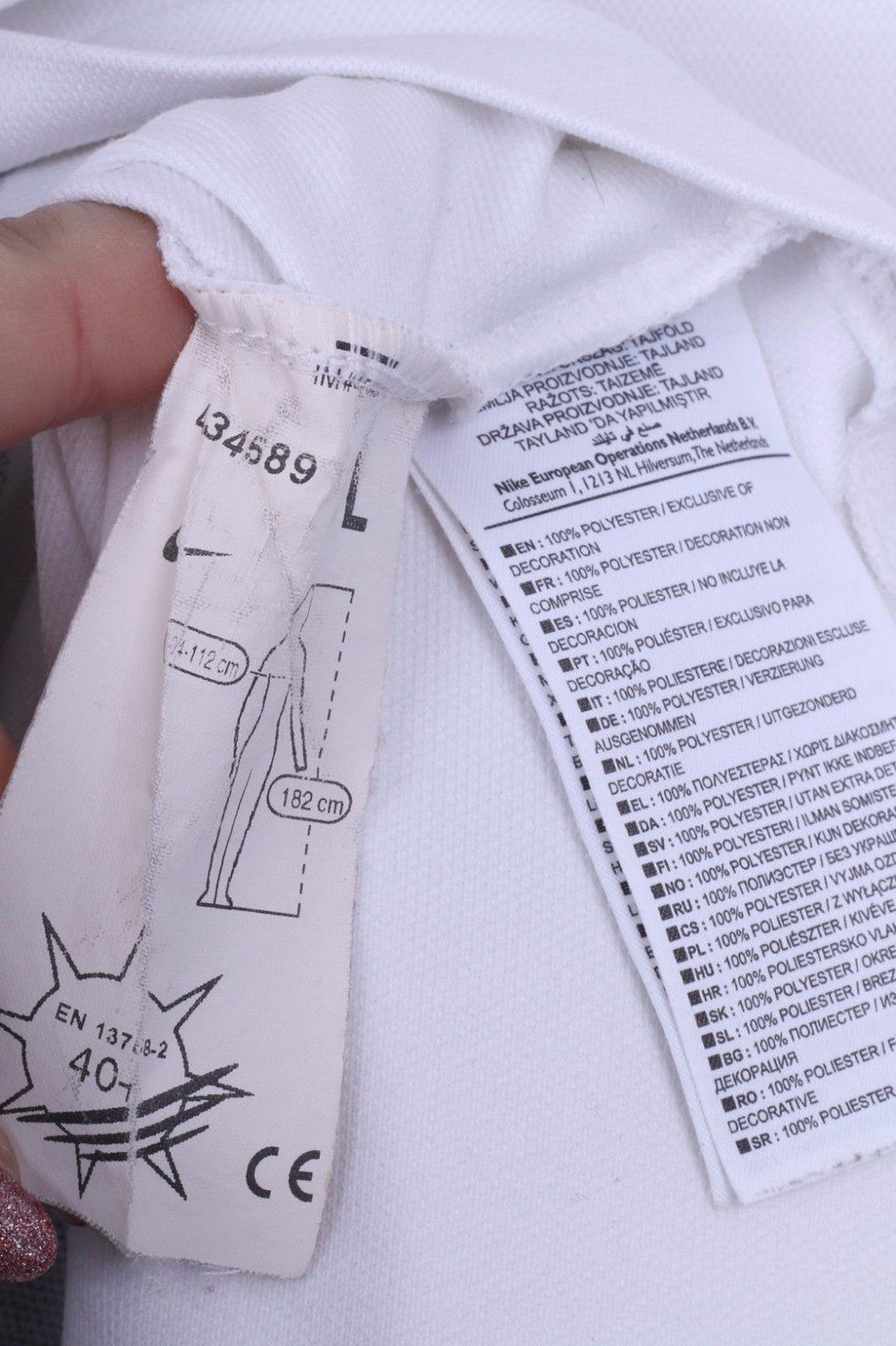 Nike Golf Mens L Polo Shirt White Sport Dri-Fit Training