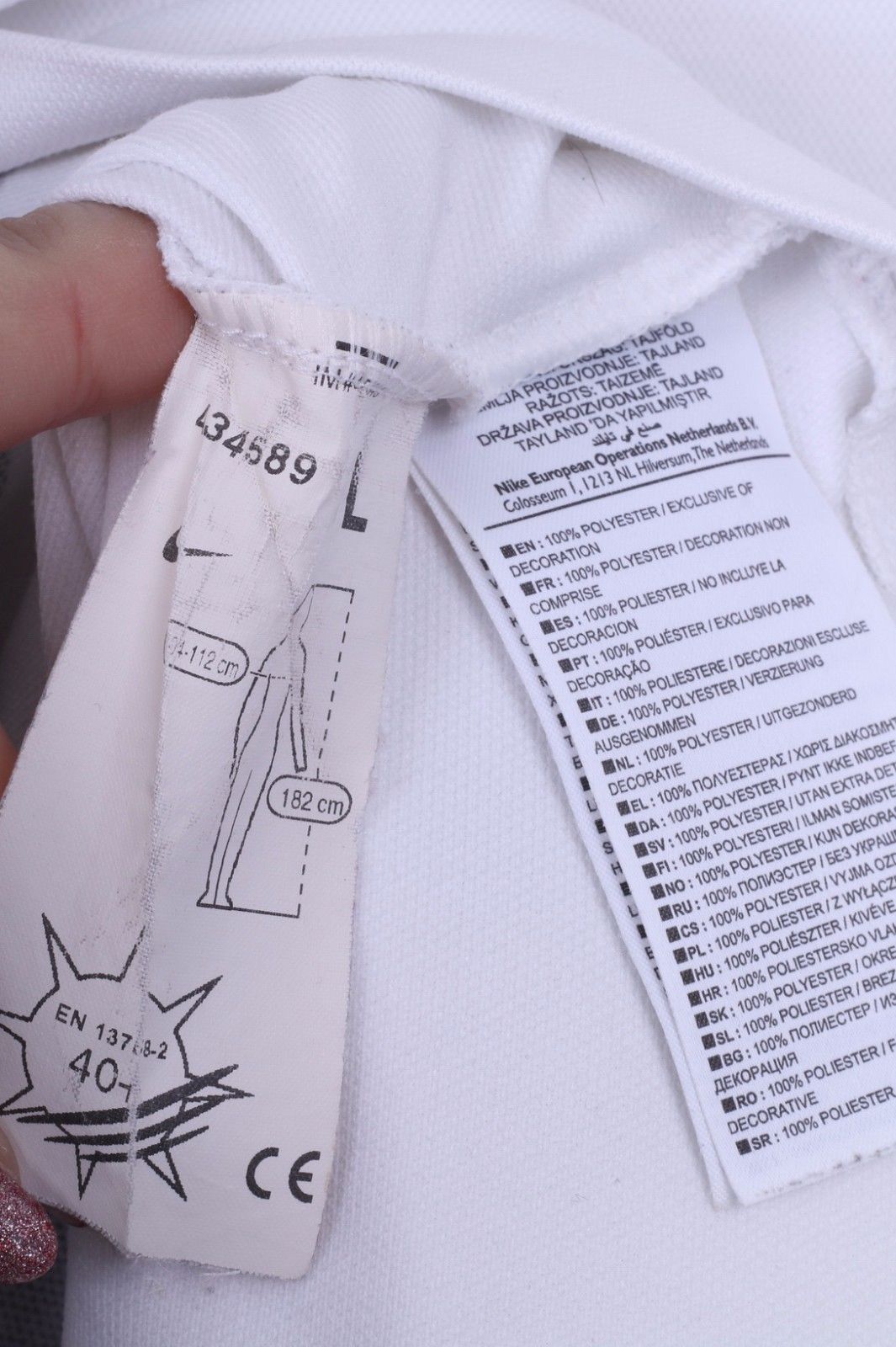 Nike Golf Mens L Polo Shirt White Sport Dri-Fit Training
