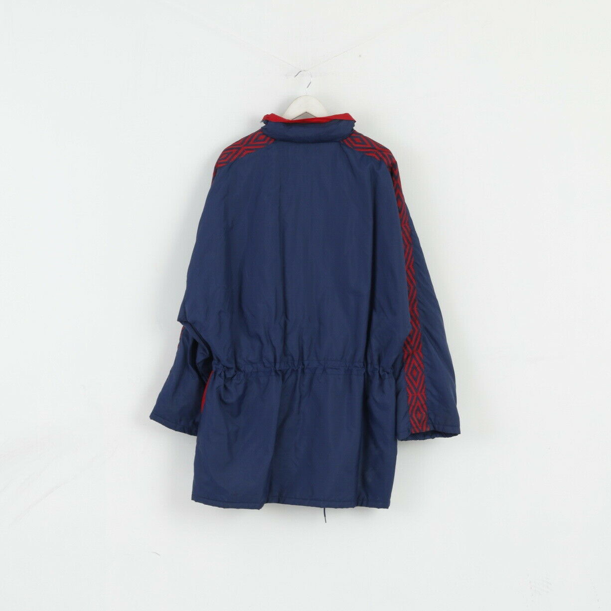 Umbro Veste 2XL pour homme Bleu marine vintage en nylon imperméable Oldschool Parka capuche cachée