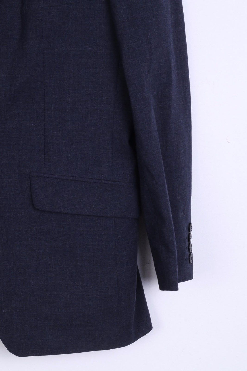 Giacca blazer da uomo 38 S John Rocha in lana monopetto blu scuro