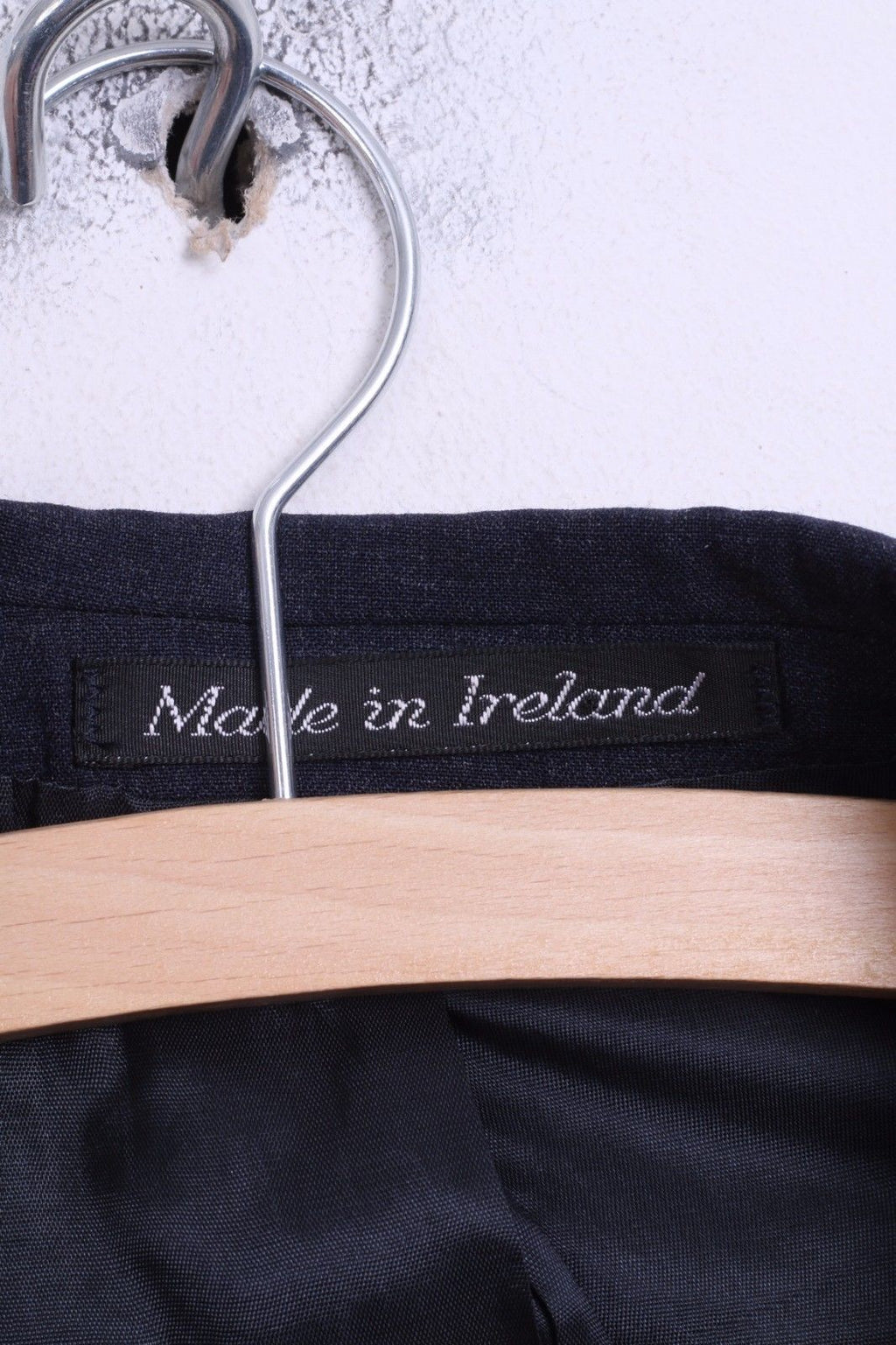 Giacca blazer da uomo 38 S John Rocha in lana monopetto blu scuro